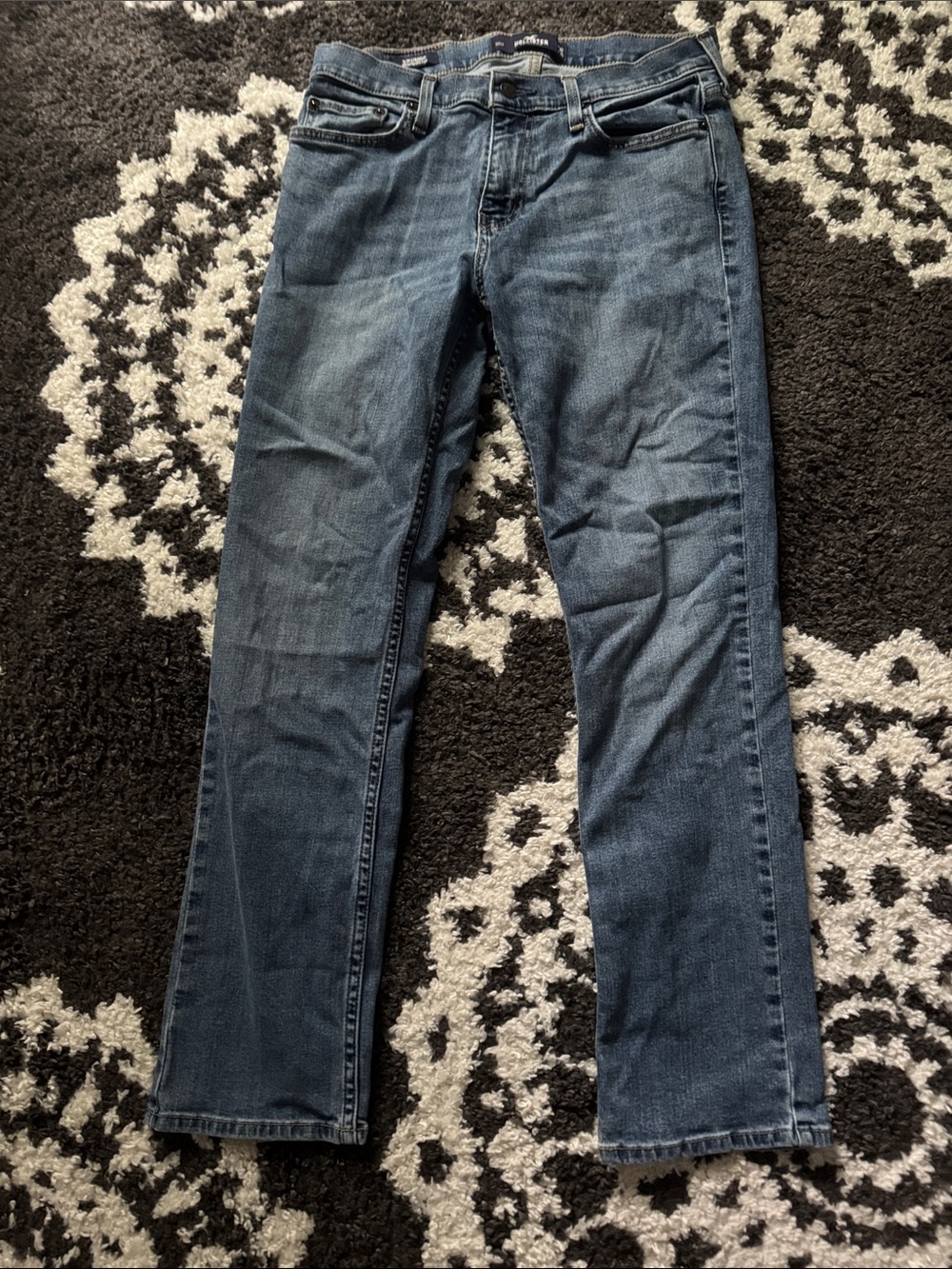 Hollister slim straight epic flex  Men's medium Dark wash Blue Jeans 30 x 30